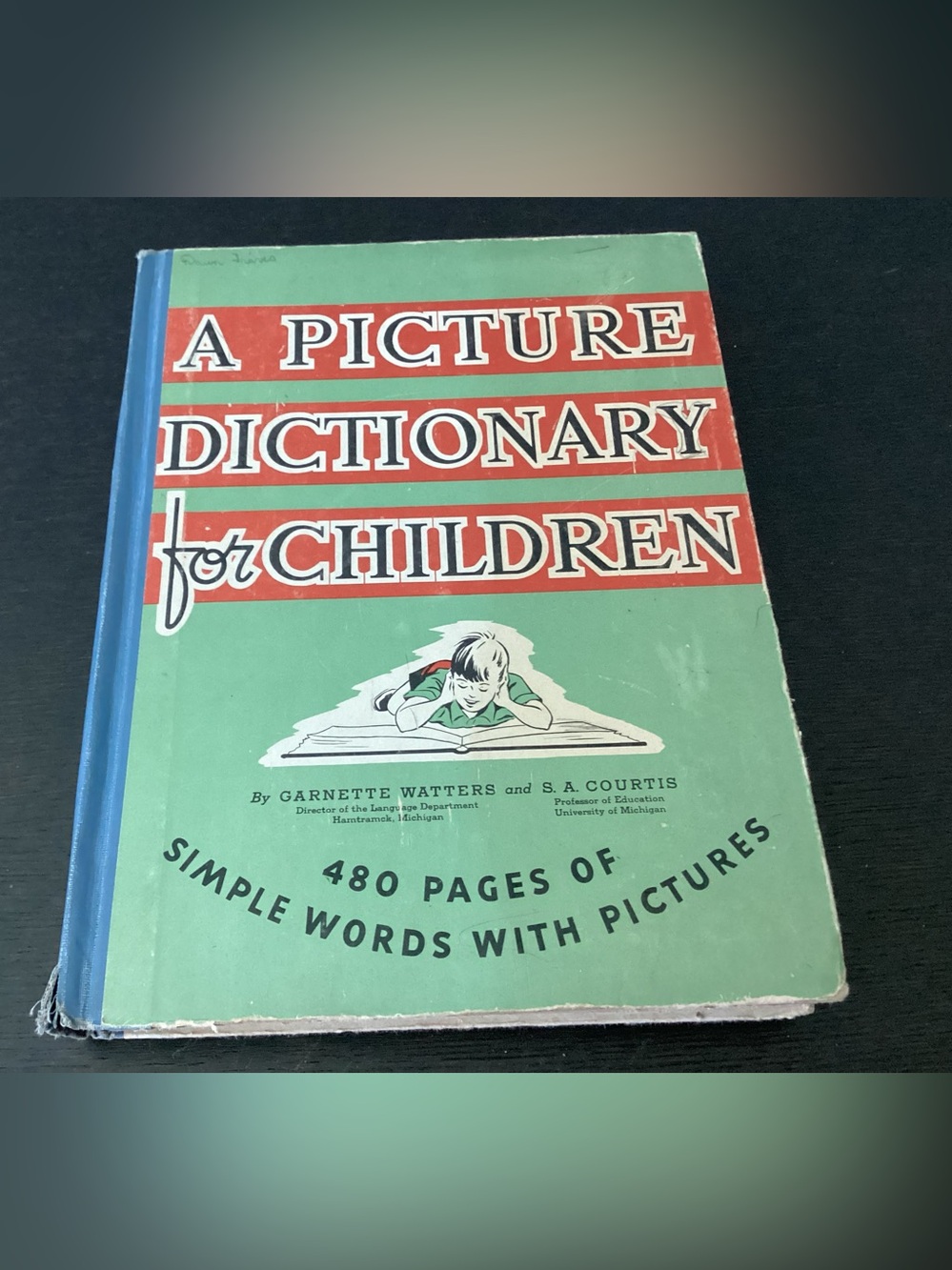 Vtg. Hardcover 1939 97 year old Children’s Book Titled A PICTURE DICTIONARY